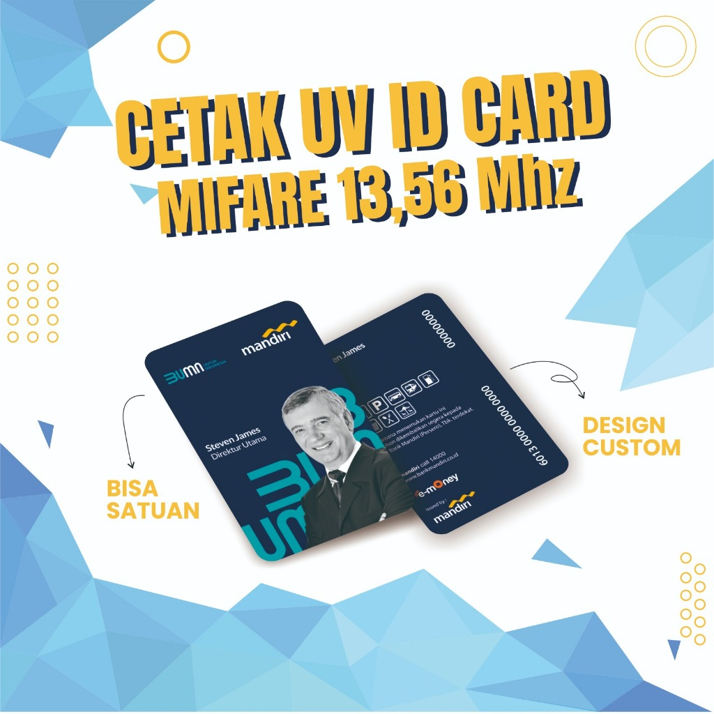 

Cetak ID Card RFID Kartu Akses Mifare 13,56Mhz Kartu Karyawan Print UV Custom ID Card Kartu Member Card