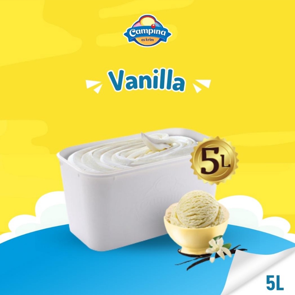 

Cuci gudang Ice Cream Campina 5 Liter Vanilla Es Krim