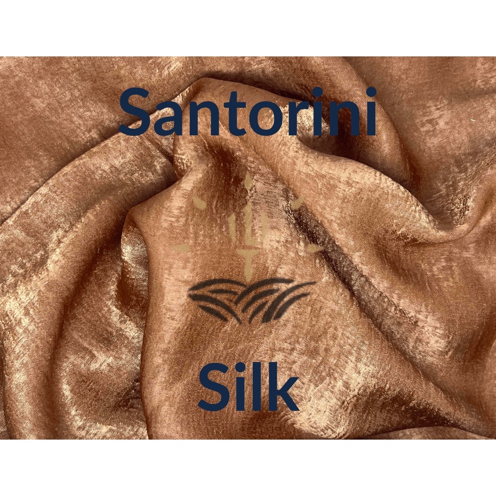 PROMO ALE Kain Santorini Silk Luxury Premium Santorini Satin Silky Tidak Menerawang Per 5m
