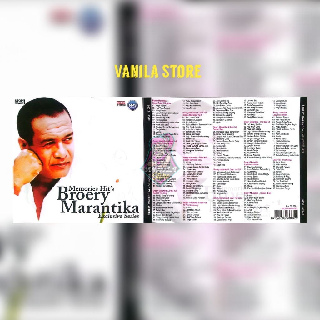 Kaset Musik Audio MP3 Memories Hit's Broery Marantika Exclusive Series || Lagu Nostalgia | Lagu Kena