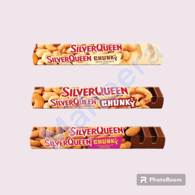 

SilverQueen Chunky Bar Chocolate Almond 95 gr 3 variant