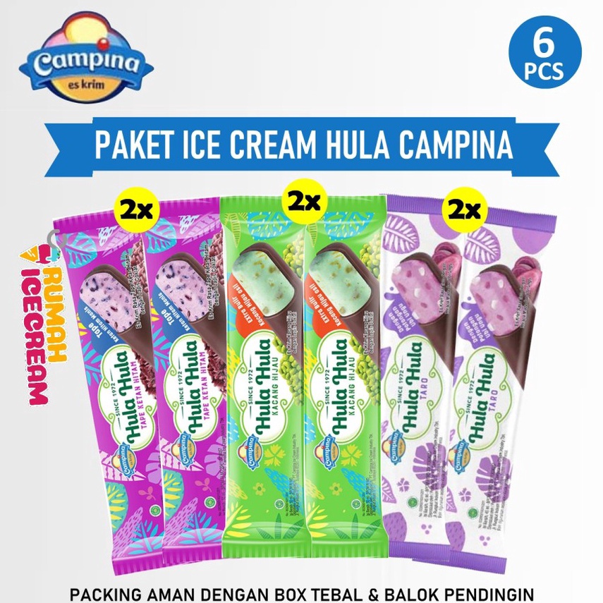 

NEW Es Krim Paket Hula Campina 6 pcs