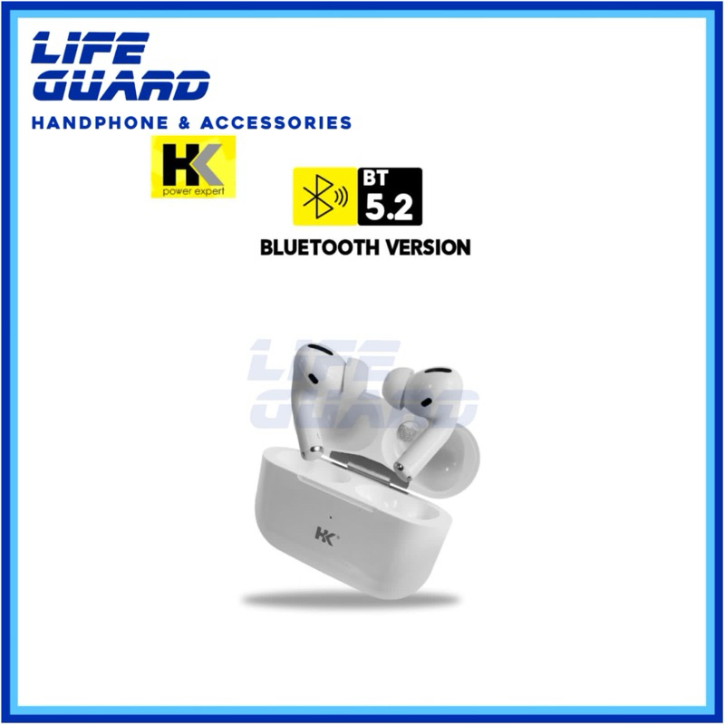 TWS HK AIRPODS PRO WIRELESS EARPHONE BLUETOOTH 5.2 AIRBUDS SILIKON+RING HANDSFREE