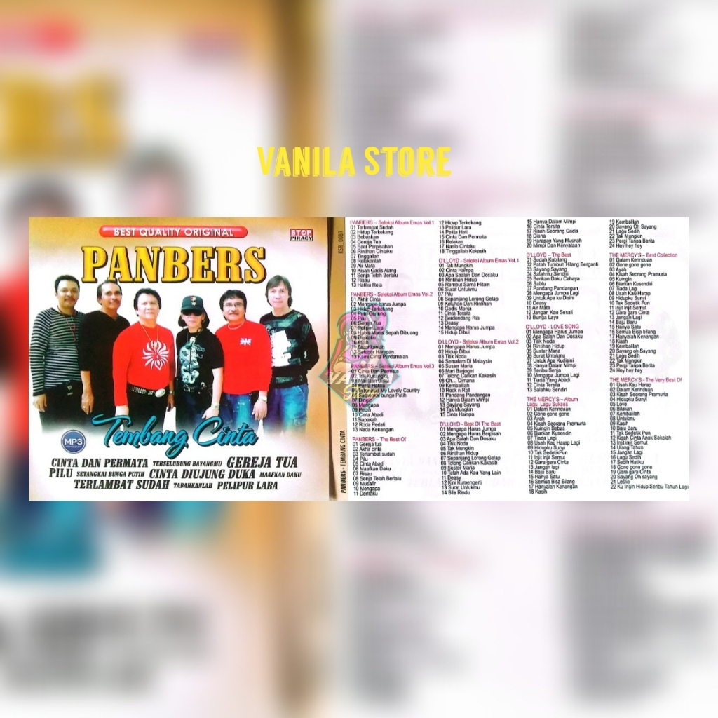 Kaset Musik Audio MP3 Panbers Tembang Cinta || Lagu Nostalgia | Lagu Kenangan