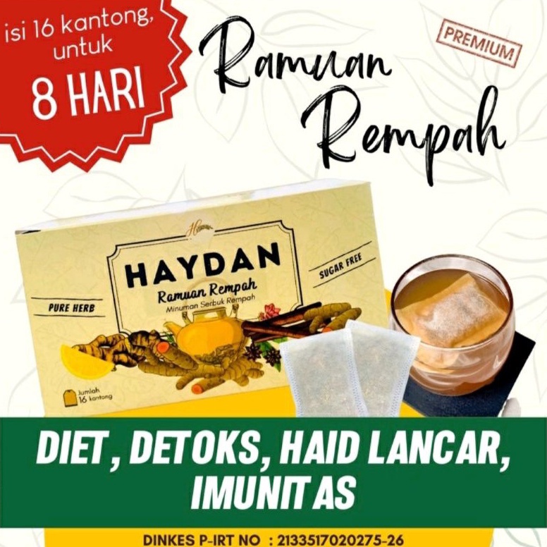 

Miliki Sekarang Haydan Detox Ramuan Rempah isi 1 box WKZ