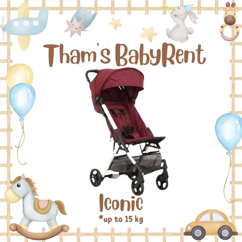 Sewa Stroller Iconic Merah