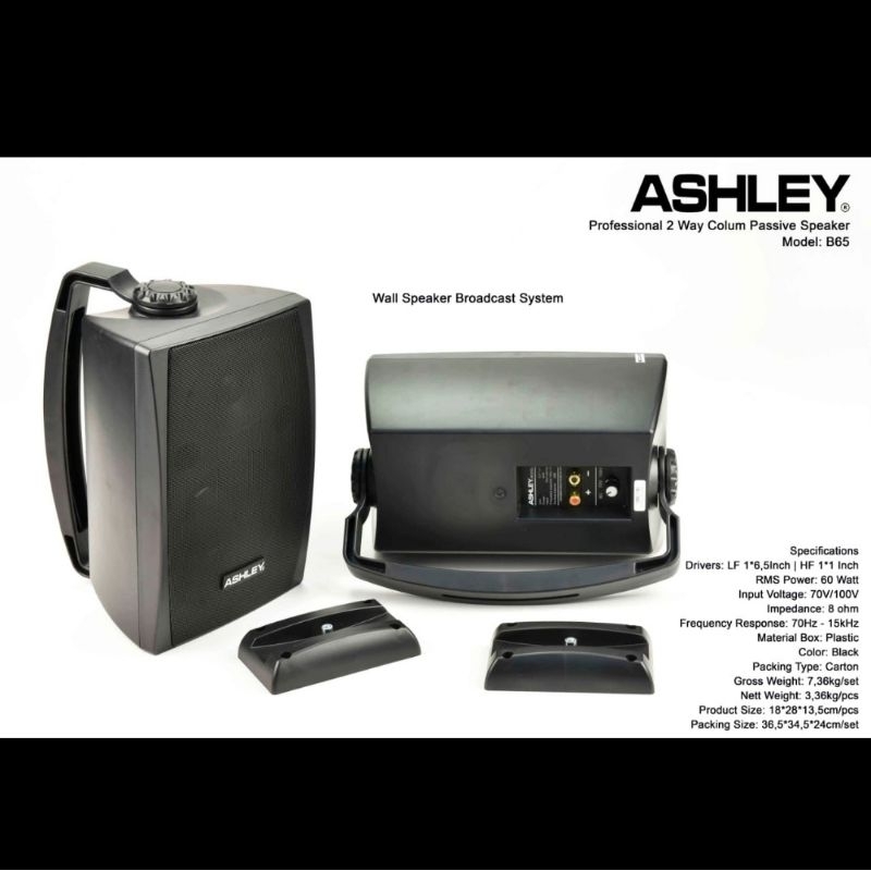 SPEAKER ASHLEY B65 6 INCH PASIF SPEAKER ORIGINAL GARANSI