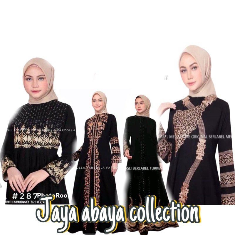 New Abaya Gamis Maxi Dress Arab Saudi Bordir Zephy Banin Turki Umroh Dubai Turkey India Wanita Hitam