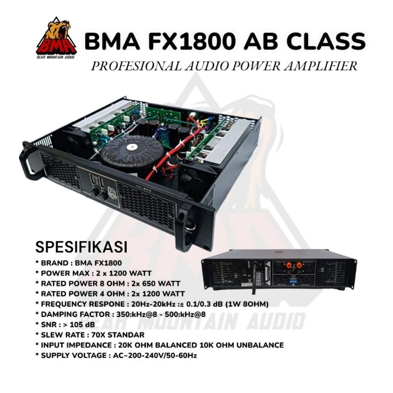 POWER BMA FX 1800 BMA FX 1800 POWER CLAS AB ORIGINAL