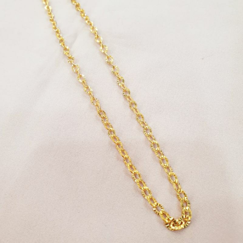 Kalung nori olympic dewasa emas asli kadar 375