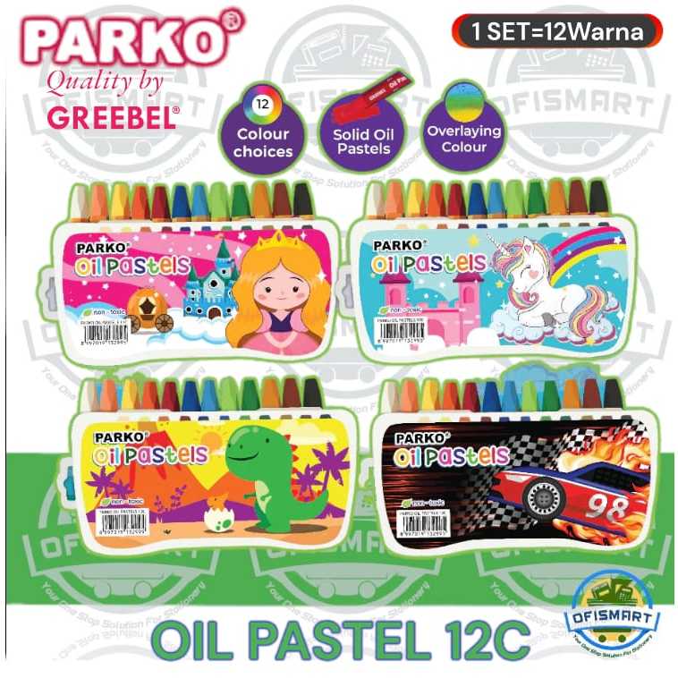 

Greebel Parko Crayon Oil Pastel 12 C | @1Set=12Warna