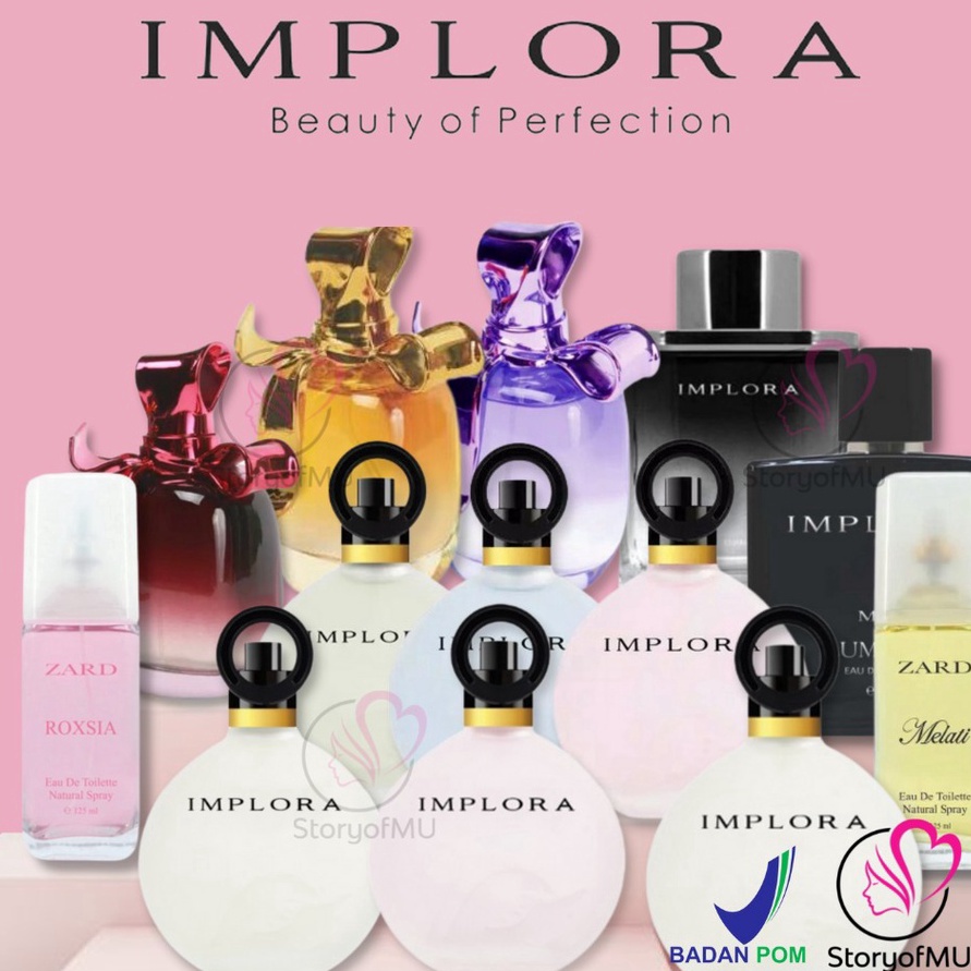XDLJ3364 Terbaru IMPLORA Parfum Bebek Angsa  Swan Perfume Eau De Toilette  Ribbon Pita Ungu Pink Gol