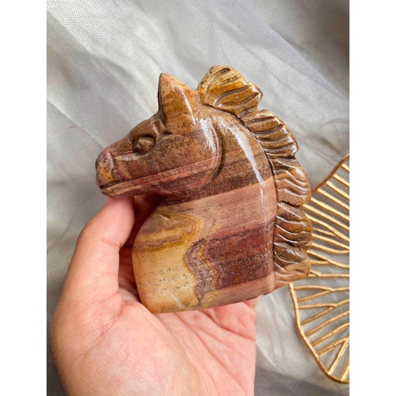 polychrome jasper kuda/ukiran kristal alam/ukiran batu/kristal murah/kristal energi/kristal healing