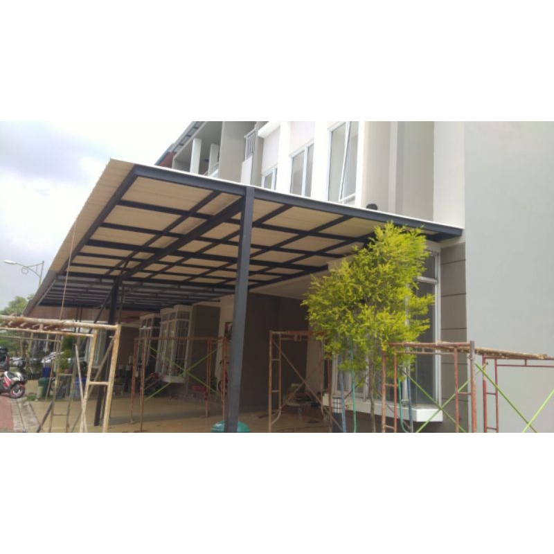 kanopi bajaringan atap sepandek