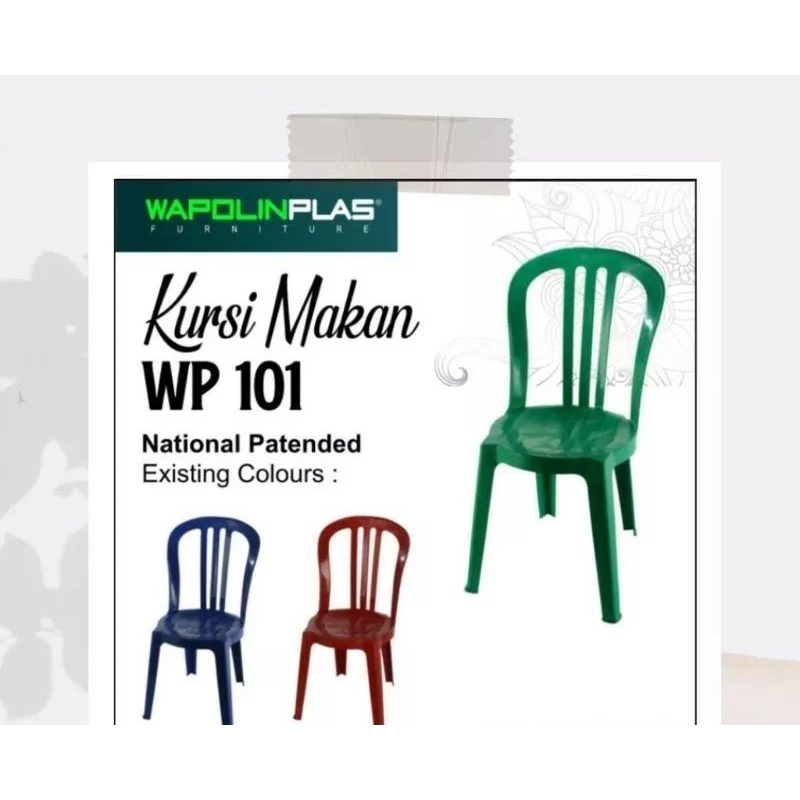 [‼️GARANSI & ORI‼️] NAPOLLY / WAPOLIN /SBP Kursi plastik makan sender sandaran terop persewaan tebal