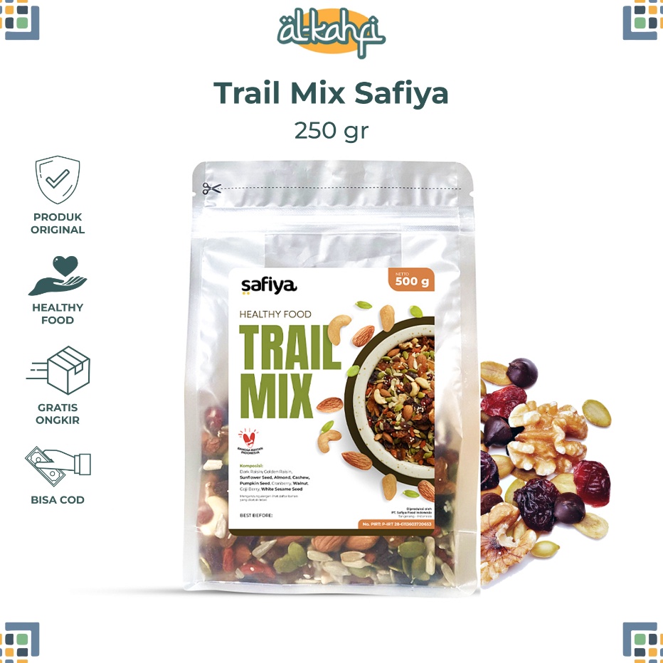 

VNZZ4561 XG34448 Trail Mix Safiya 25 Gram Premium With Almond Mete Nut Seed Dried Fruit Makanan Sehat Cemilan Diet