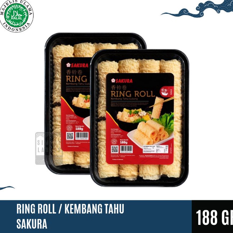

QZKG579 Free Ongkir Sakura Ring Roll Kembang Tahu Gulung Steamboat Shabu Halal 188gr