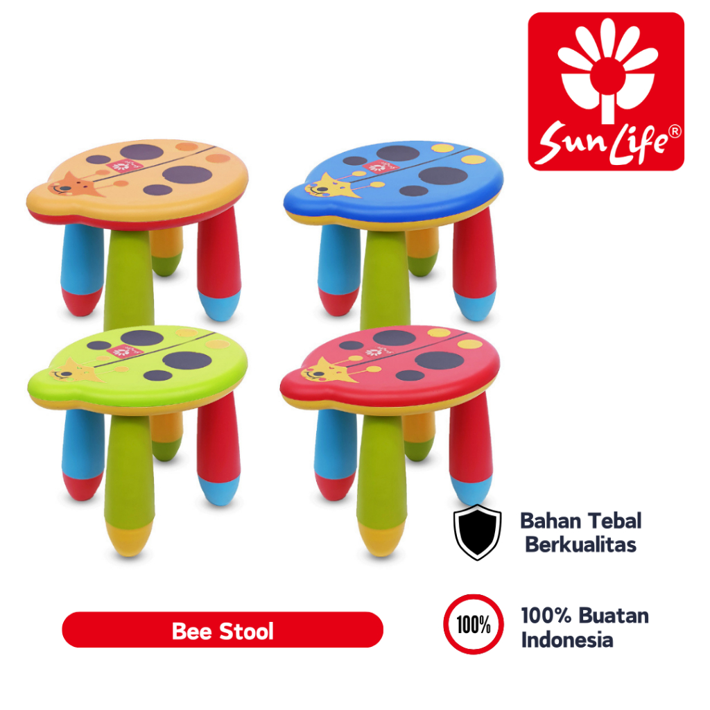 SunLife Bee Stool Bangku Anak Bangku Kecil Unik Bentuk Kumbang Serbaguna SNL-842