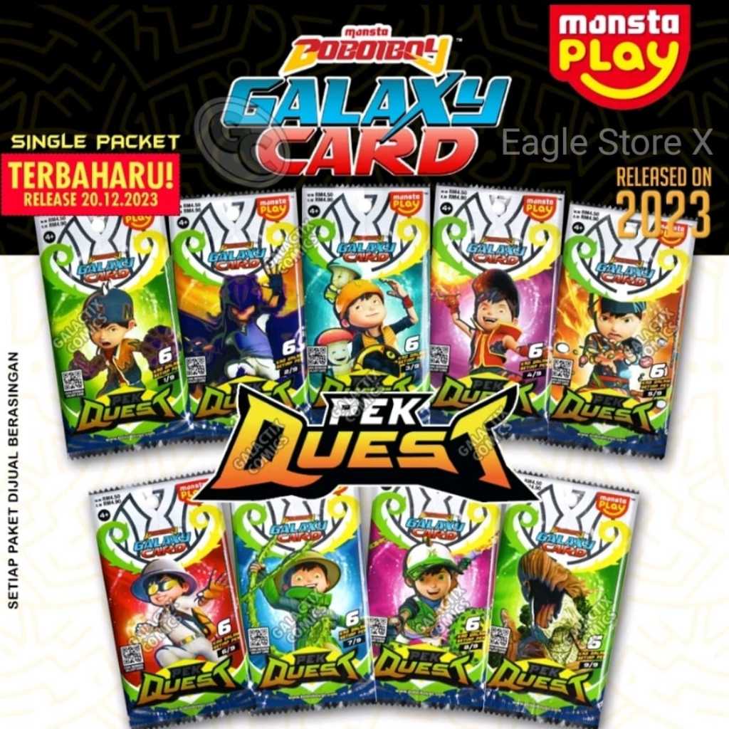 Boboiboy Galaxy Card Pek Quest Satuan