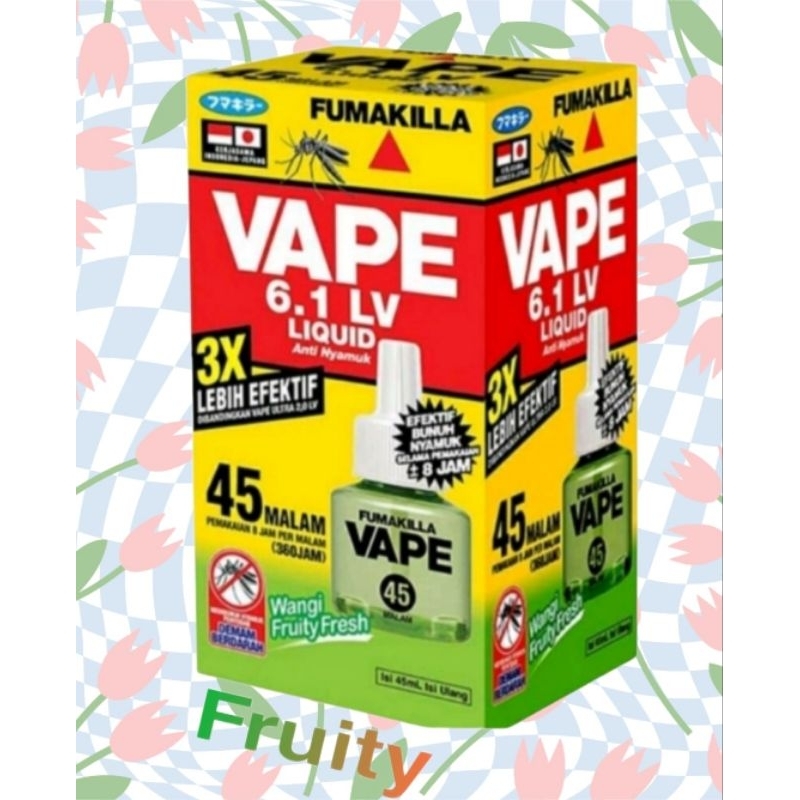 Obat Nyamuk Vape Refill 45 Malam Fruity
