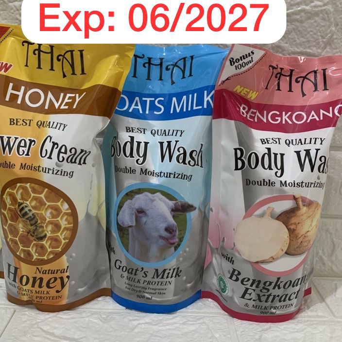 MRRG9148 GROSIR Sabun Mandi Cair Body wash 91ml ada tulisan dikiri atas BONUS 1ml THAI Honey Bengkoa