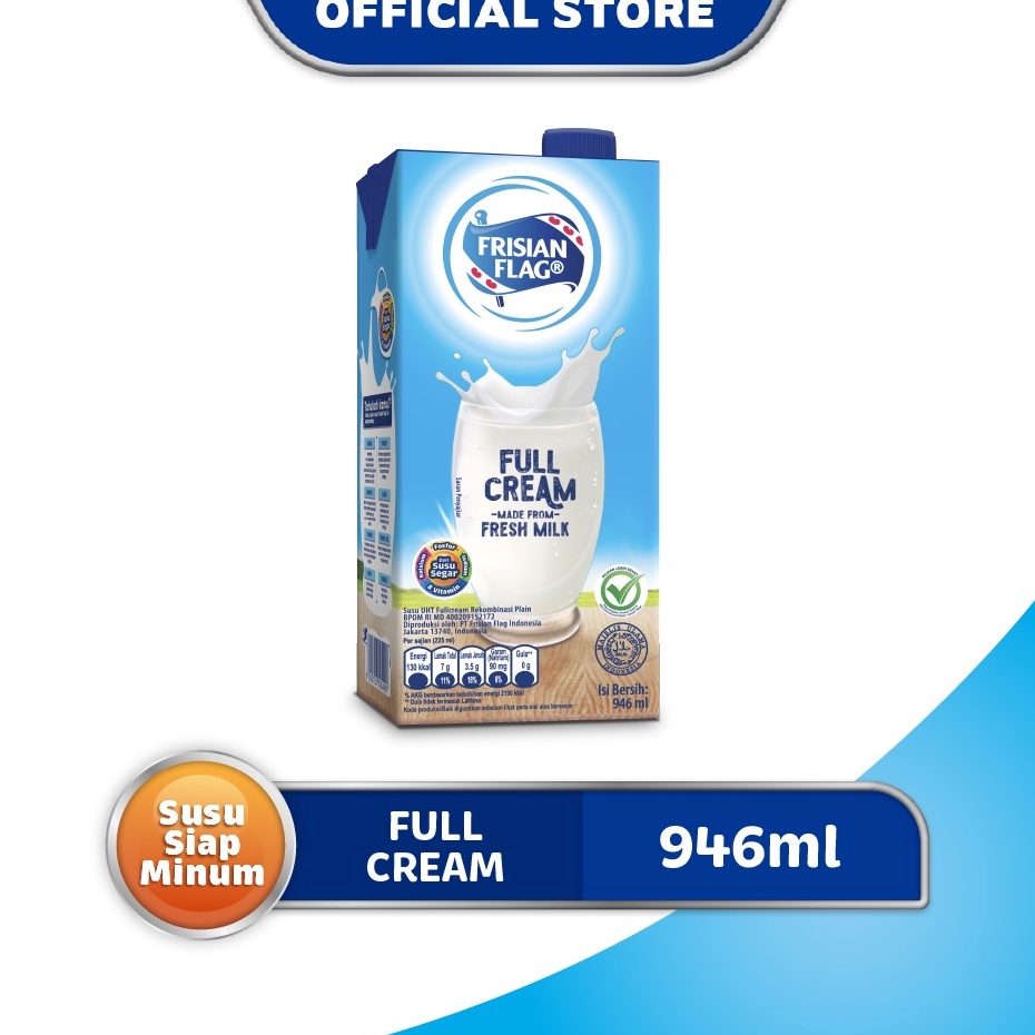 

CKKH152 XG34448 Frisian Flag Family UHT Full Cream 946 ml