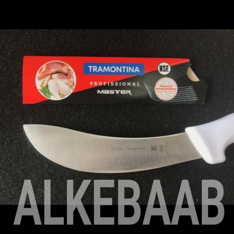 PISAU SESET KULIT HEWAN TRAMONTINA 6 INCH ORIGINAL MODEL LENGKUNG BULLNOSE PISAU SKINNING KULIT SAPI
