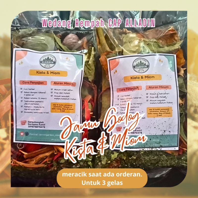 

Jamu Godog Kista dan Miom + Bawang Lanang dan Kunyit Putih - Jamu Rebus - Rempah Kering - Wedang - Wedang Rempah - Wedang Herbal - Minuman Tradisional - Jamu Rempah - Jamu Herbal