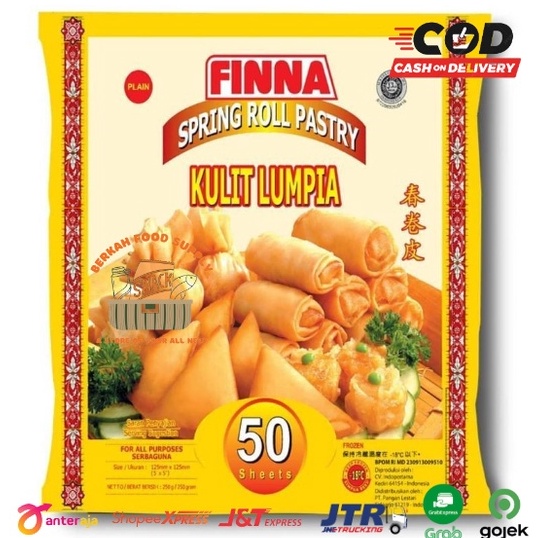 

QGZS995 99 BRANDS FESTIVAL FINNA SPRING ROLL PASTRY 125mm x 125mm 5 lembar HALAL Finna Kulit Lumpia