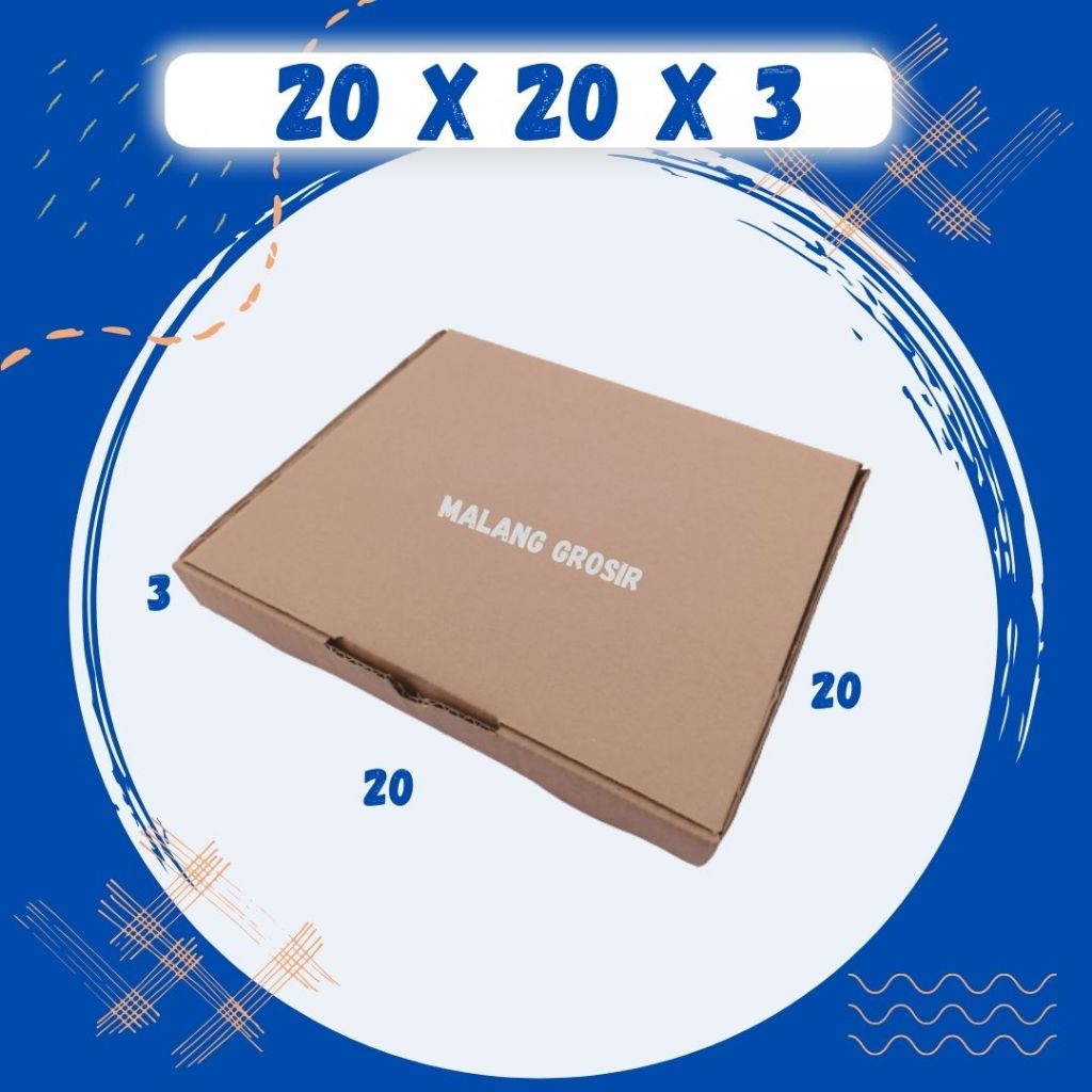 

Kardus 20x20x3 LD Box Dus Packing Kotak Kado Kemasan Karton Pizza Souvenir Hampers