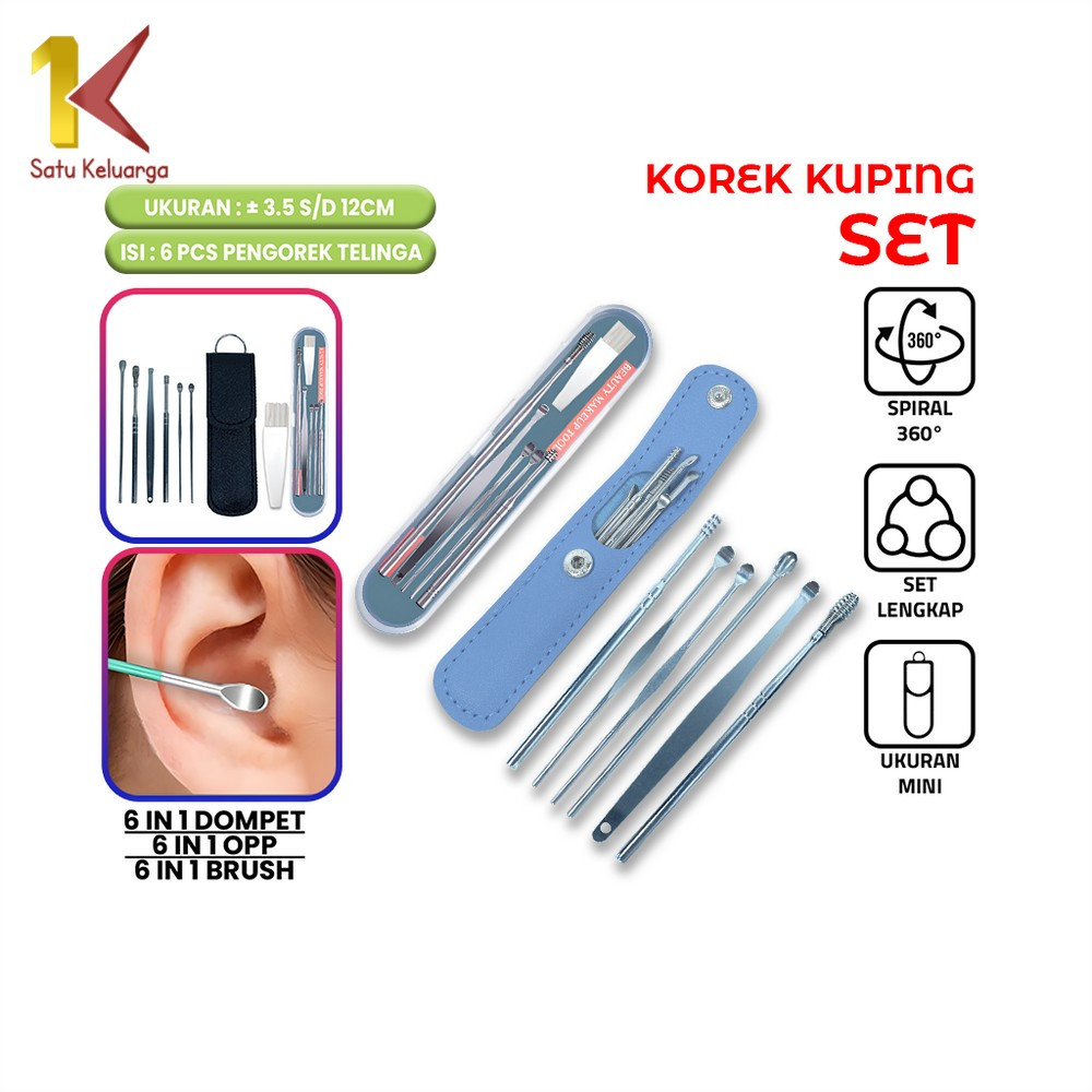 Satu Keluarga Alat Pembersih Telinga C571 C572  Set Paket Pembersih Kotoran Telinga Korek Kuping Ear