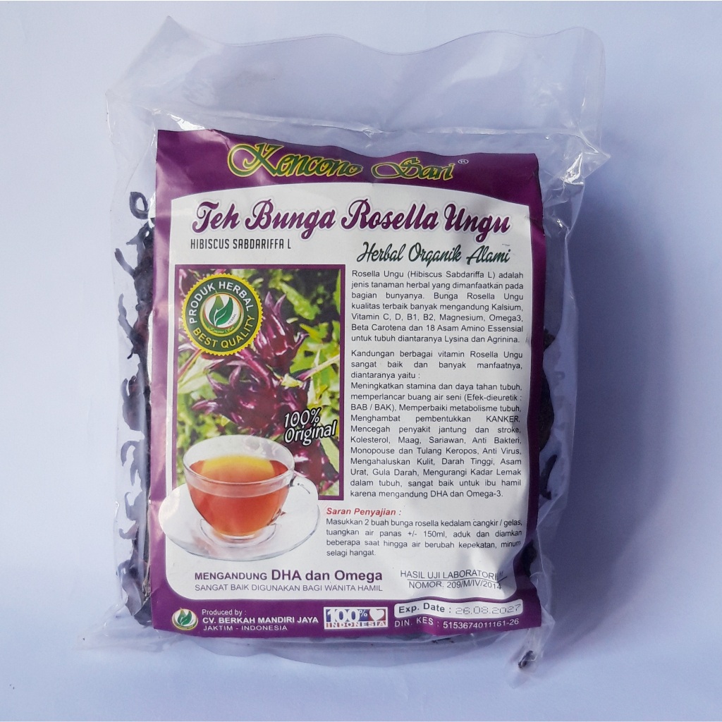 Teh Bunga Rosella Ungu Kencono Sari Bunga Rosela Kering