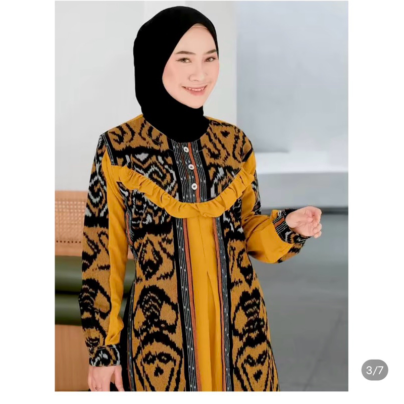 Nadia Gamis Tenun Kombinasi