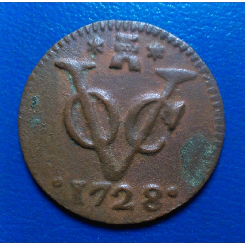 Koin VOC 1 Duit Zeeland Luctor 1728