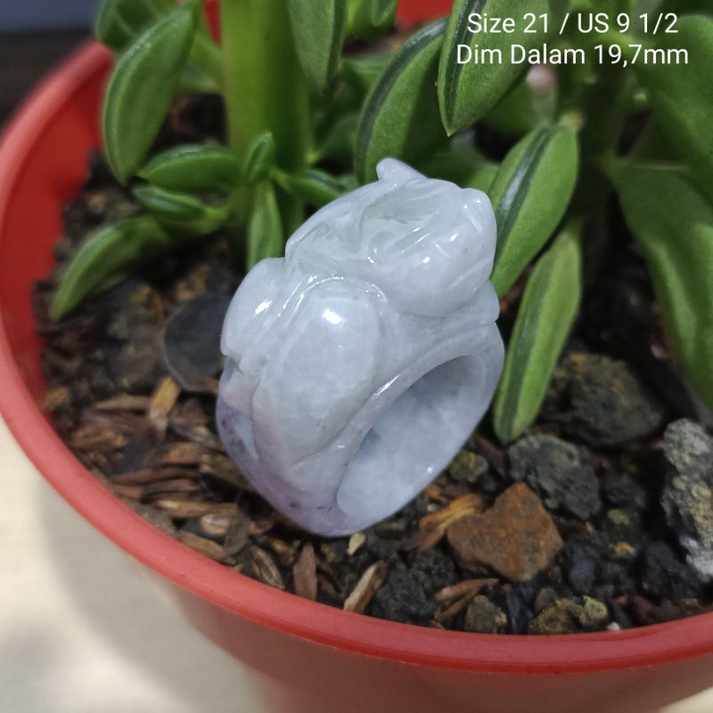 Cincin Giok Pixiu Jade Asli Type A