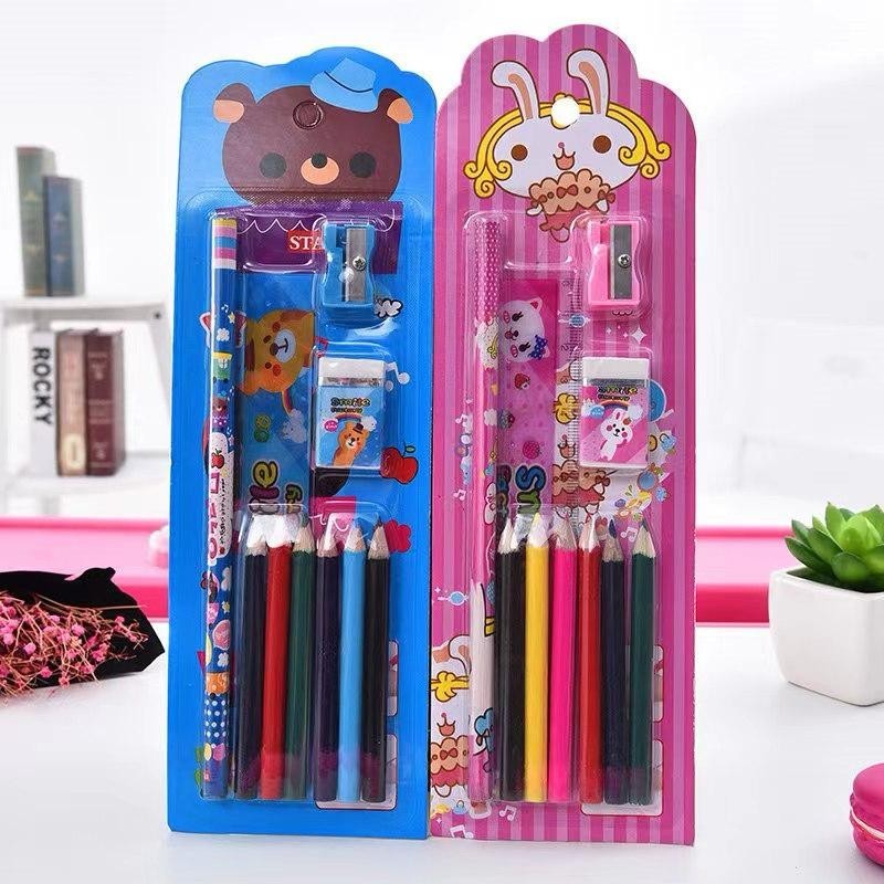 

QG Alat Tulis Anak Set 10 Pcs Pensil Warna Karakter Lucu