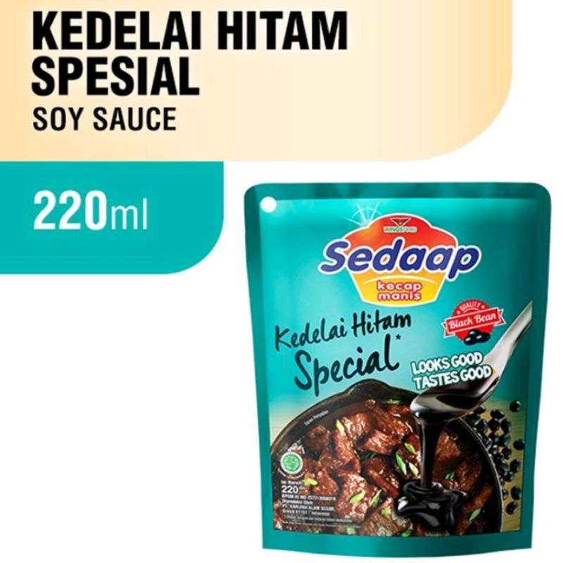 

Sedaap Kecap Kedelai Hitam Spesial Refill Pouch 220 ml