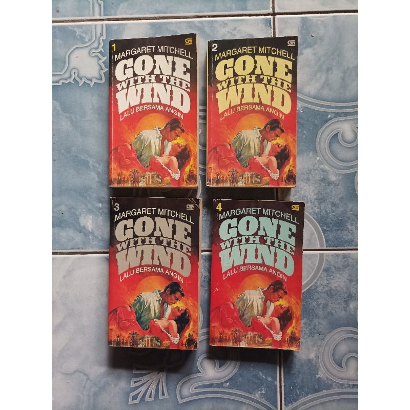 Original Edisi Vintage Lengkap Tamat Gone With The Wind Lalu Bersama Angin Jilid 1 2 3 4 karya Marga