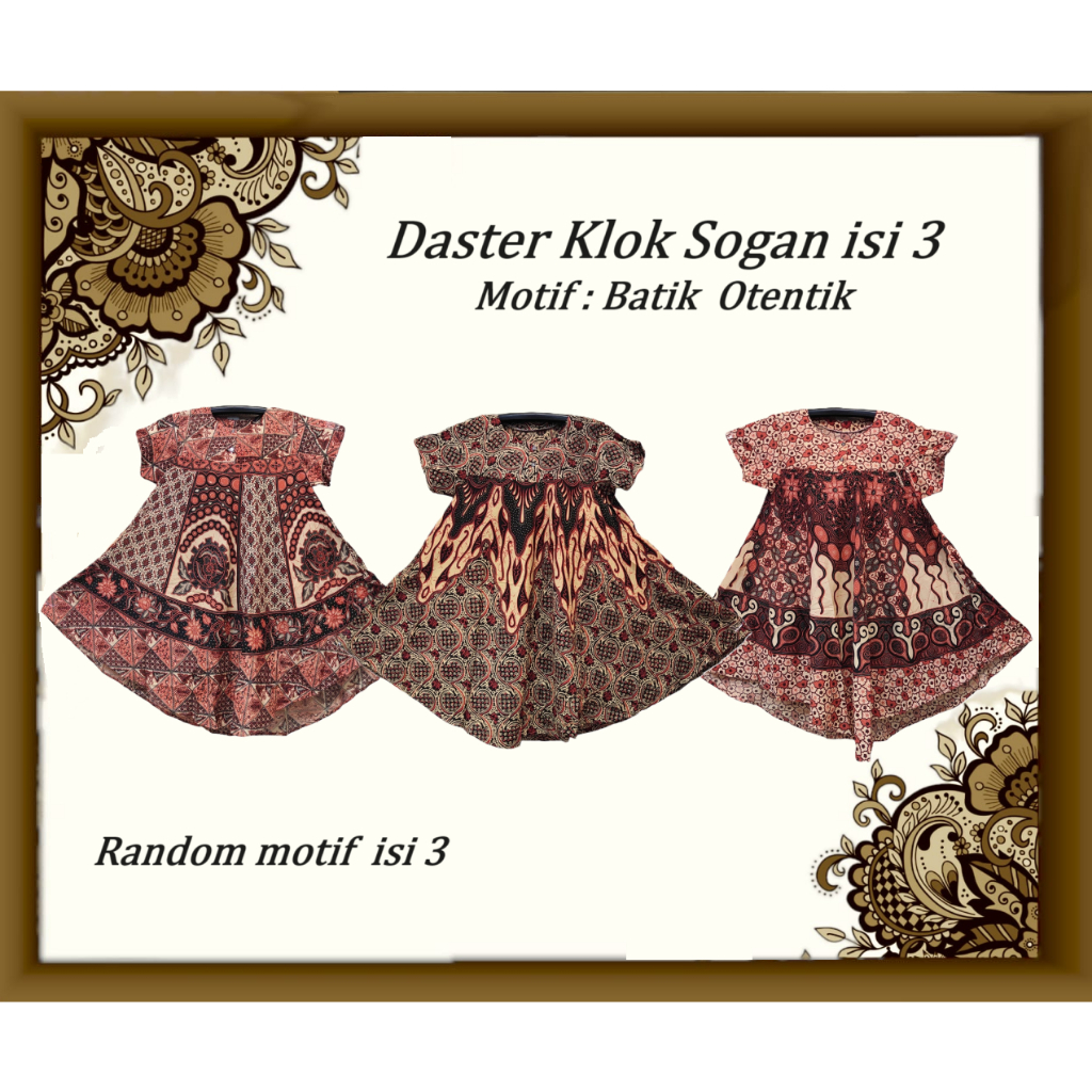 Daster Kekinian Daster Klok Batik Sogan Jumbo