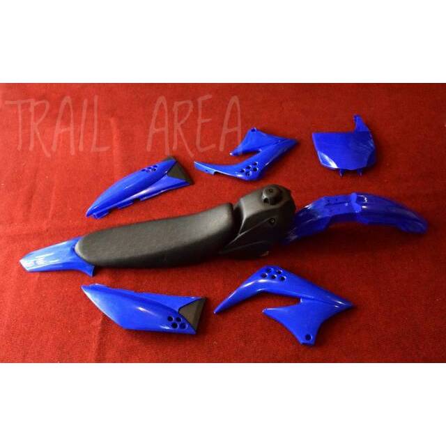 BODY KIT ASSY KLX 150 OLD TUNGGAL BODY SET COVER LENGKAP KLX 150 OLD TRAIL SUPERMOTO MOTOCROSS