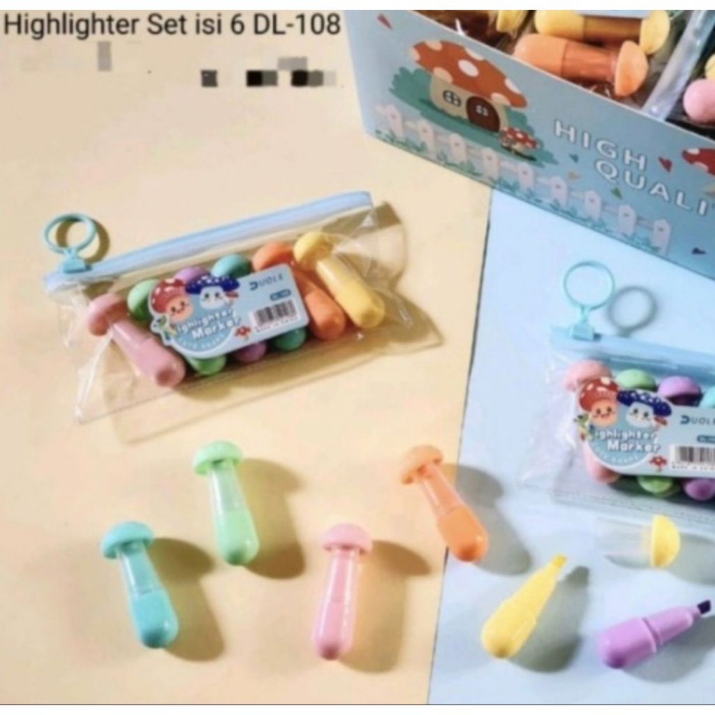 

CNA Stabilo Mini Bentuk Permen / Jamur / Stabilo 1 set isi 5 pcs