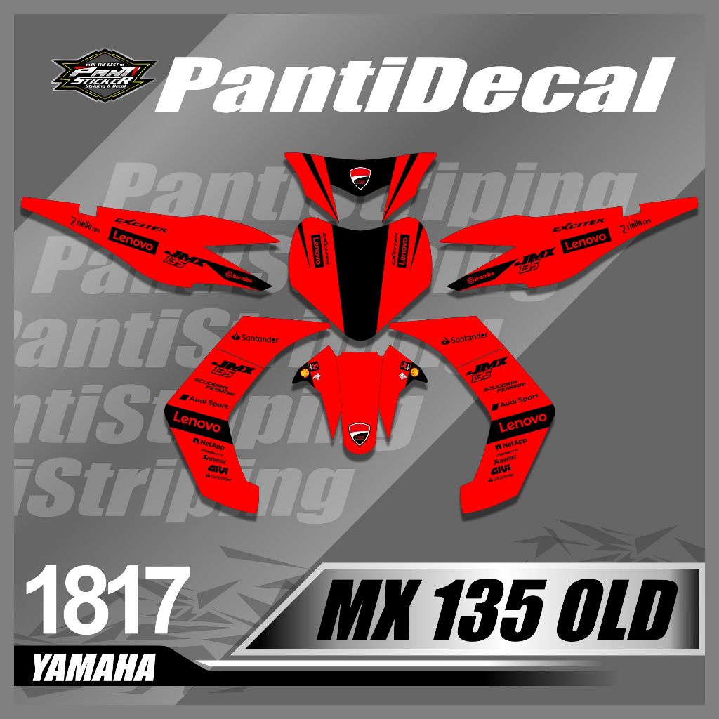 Decal Yamaha Jupiter Mx 135 Old Full Body Lenovoo - Custom warna, A + Laminasi