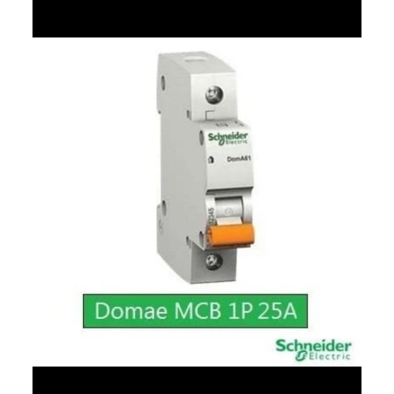 MCB Schneider Domae 25A Stut Pemutus Arus Listrik C25 Orange