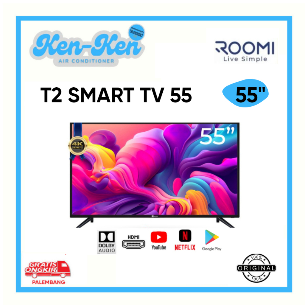 TV LED ROOMI SMART TV+T2 55INCH ROOMI TV 55"