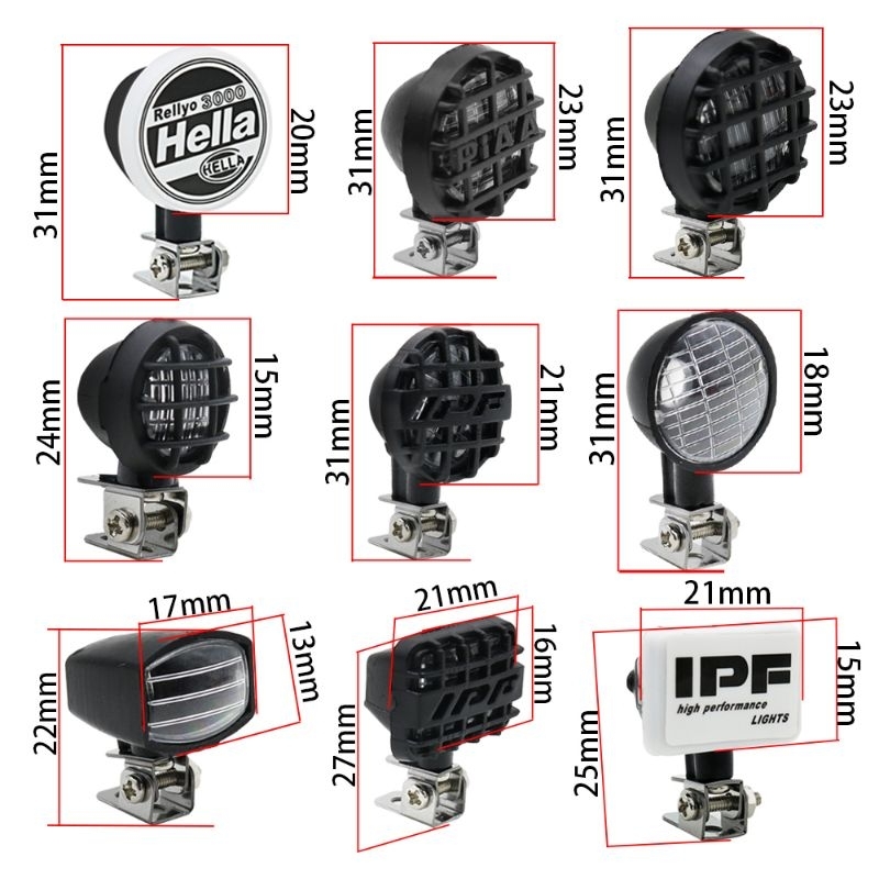 Led Lampu sorot RC Axial scx10 RGT TRX4 MN999 mn86 RC adventure 1/10 1/12