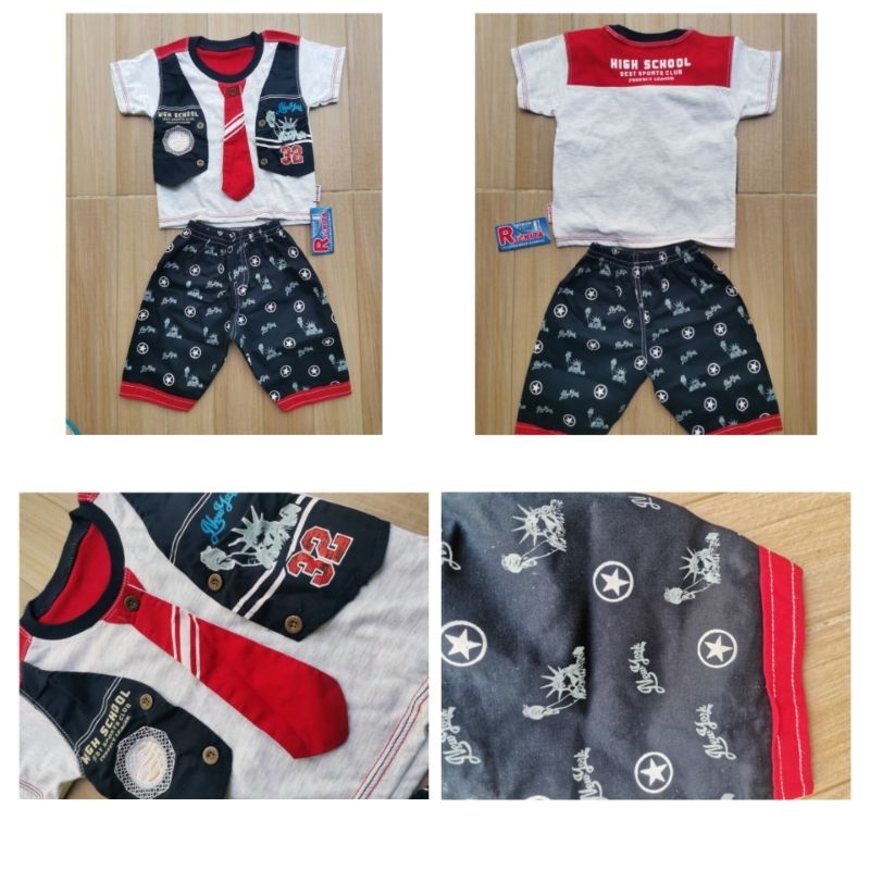 New (kado) Set Baju Anak Laki-laki 1Y merek RICKITA (masih da TAG)