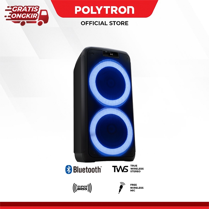 Polytron Party Speaker Bluetooth Karaoke Portable Wireless PPS 8L22