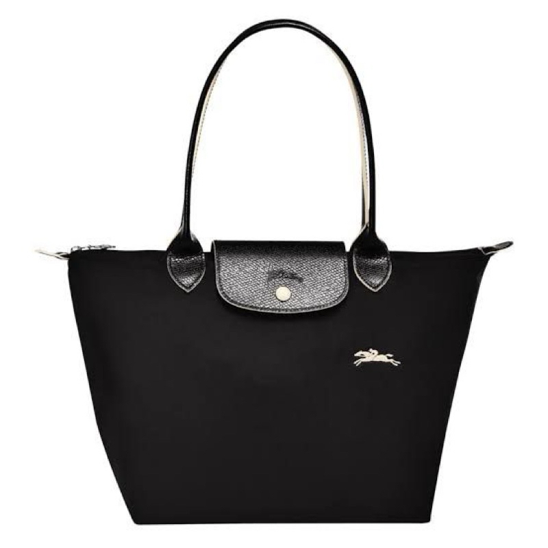 LC Le Pliage Club Tote Bag - Black - Club Series (Long Handle)