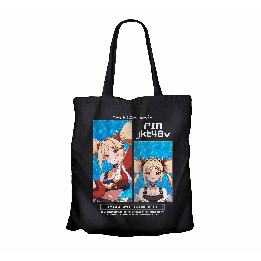 Tote bag infinite anime vtuber PIA MERALEO - JKT48V material canvas