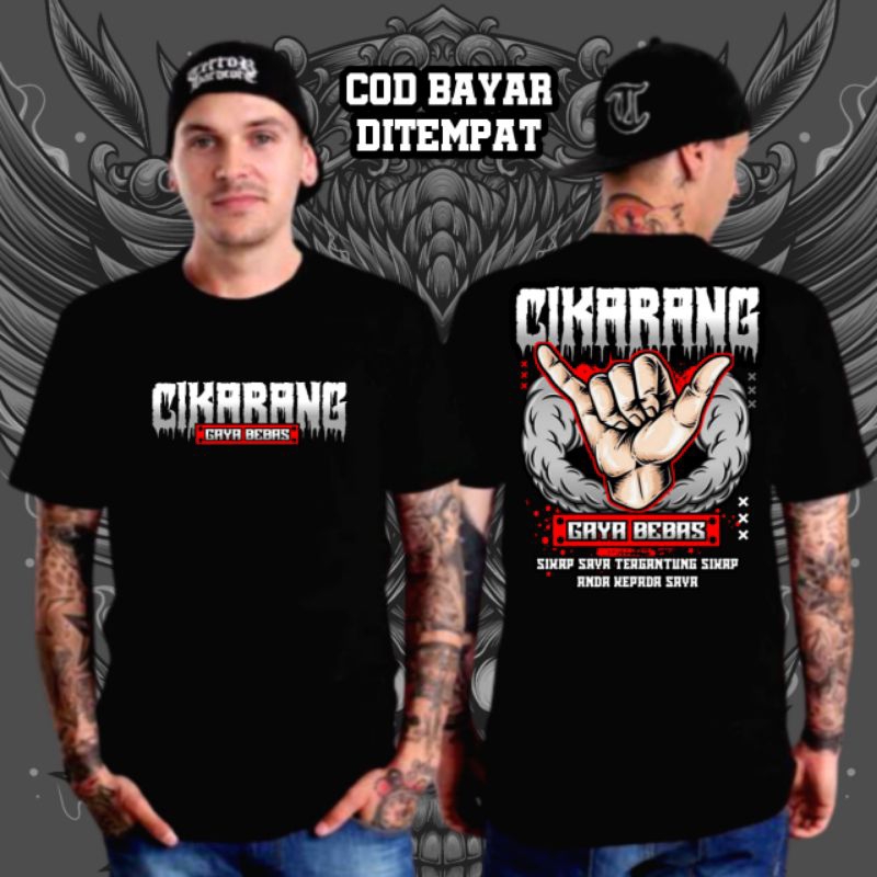 Kaos Cikarang Gaya Bebas Kaos Distro Pria